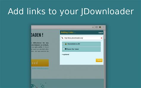 Sends downloading jobs from the right-click context menu 2. . Jdownloader chrome